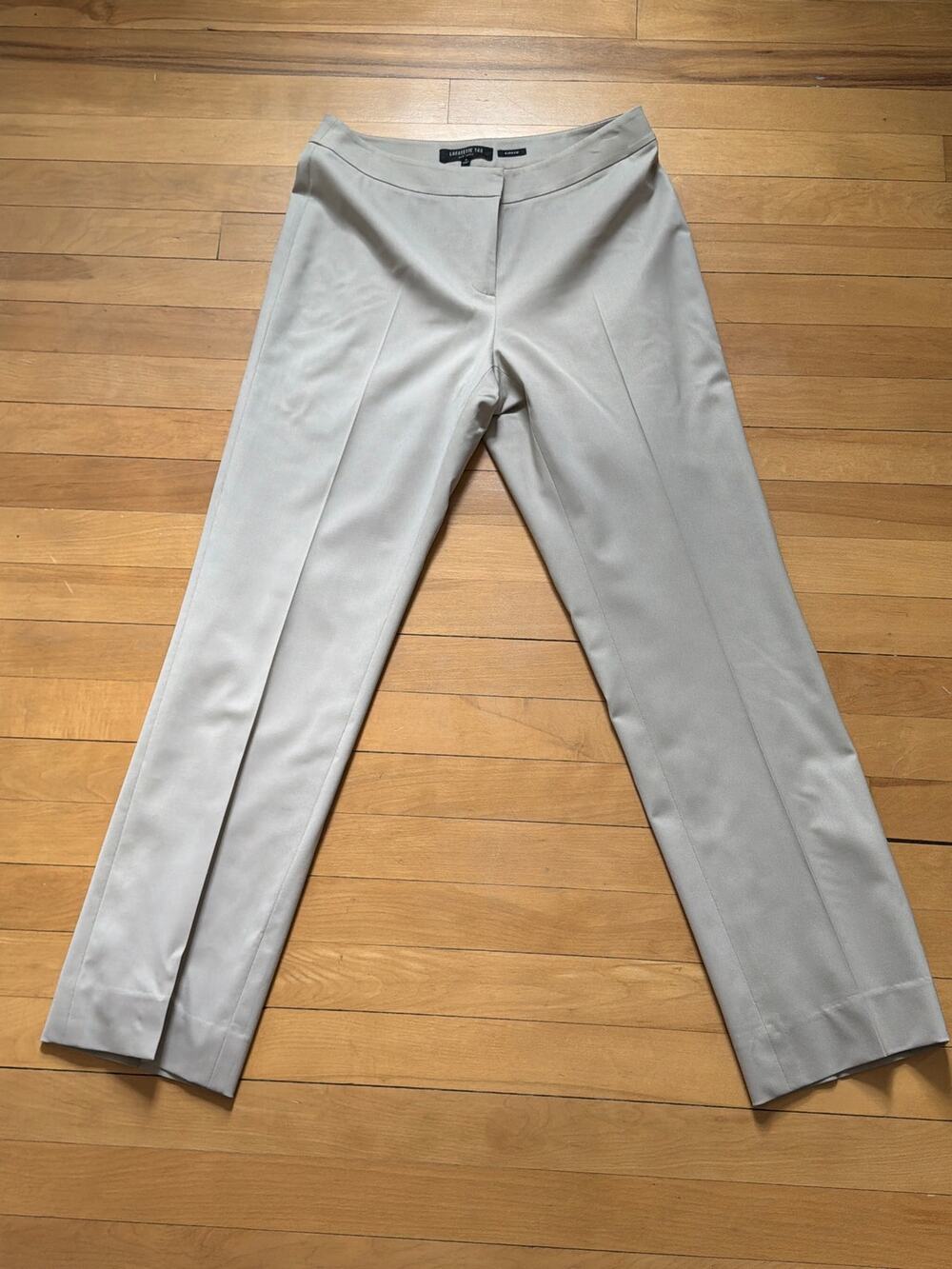 Lafayette 148 Size 2 Beige Mid Rise Borrow Style Pants Trousers